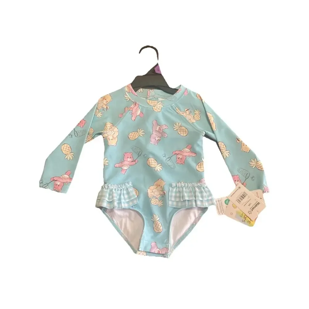 Baby Care Bears Swim Suit One Piece Sz 12 Months UPF 50+ Sun Protection NWT‎ NEW